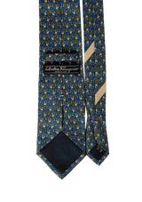 PALM TREE PRINTED SILK TIE