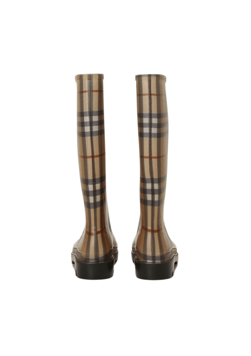 NOVA CHECK RUBBER RAIN BOOTS 34