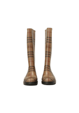 NOVA CHECK RUBBER RAIN BOOTS 34