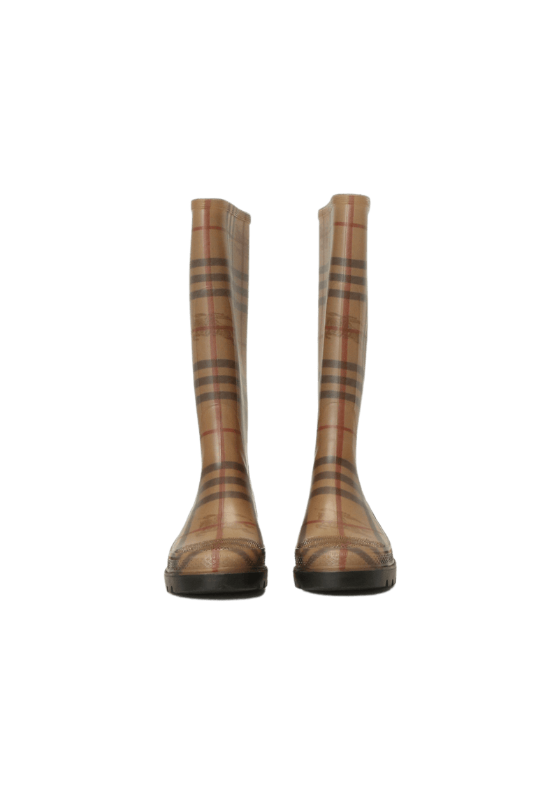 NOVA CHECK RUBBER RAIN BOOTS 34