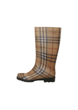 NOVA CHECK RUBBER RAIN BOOTS 34