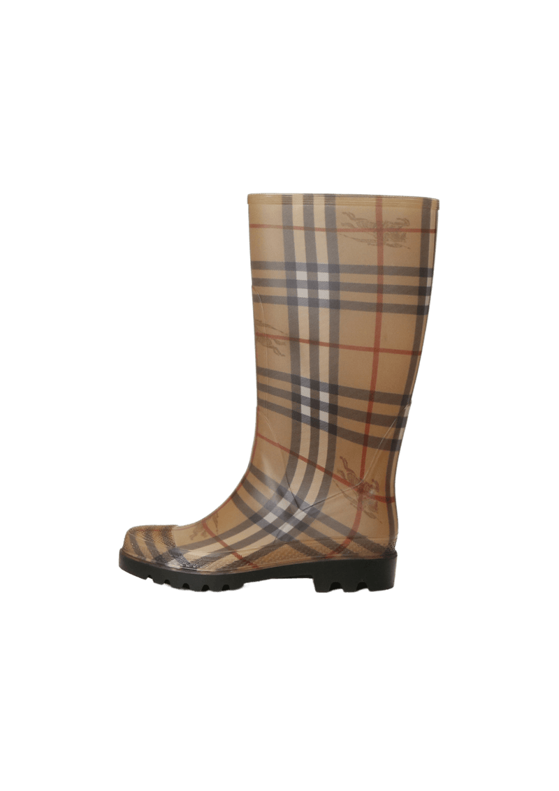 NOVA CHECK RUBBER RAIN BOOTS 34