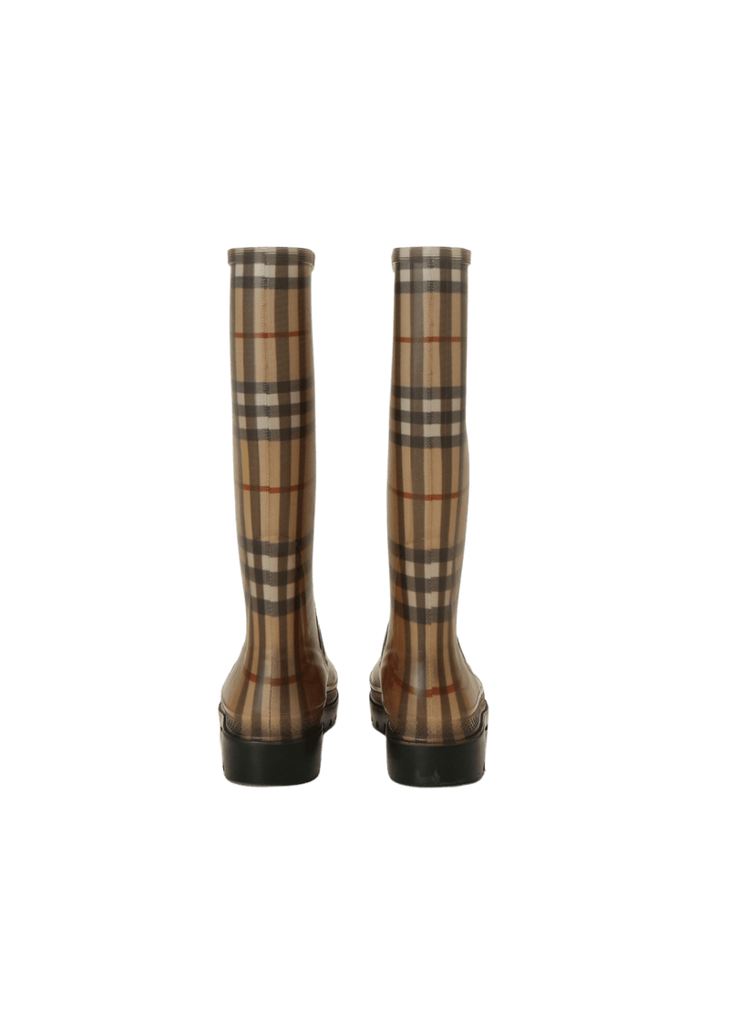 NOVA CHECK RUBBER RAIN BOOTS 36.5