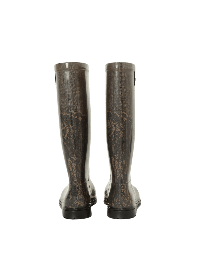 RUBBER LACE RAIN BOOTS 34