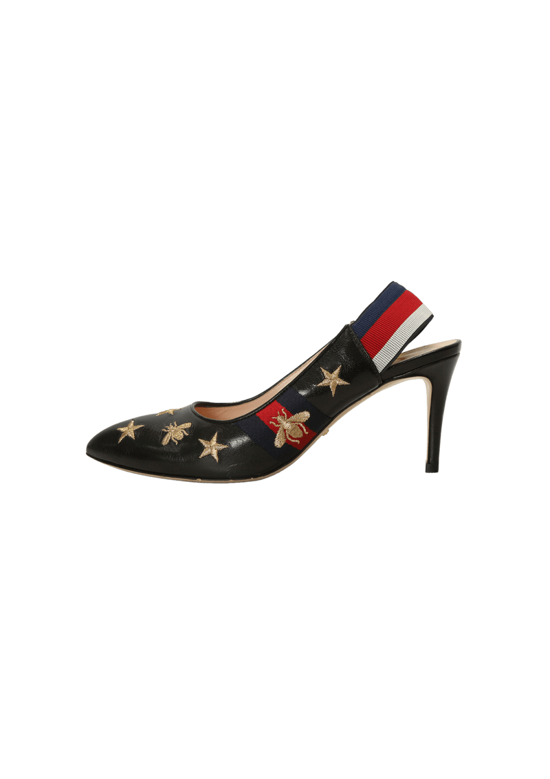 SYLVIE WEB BEE STAR SLINGBACK PUMPS 36