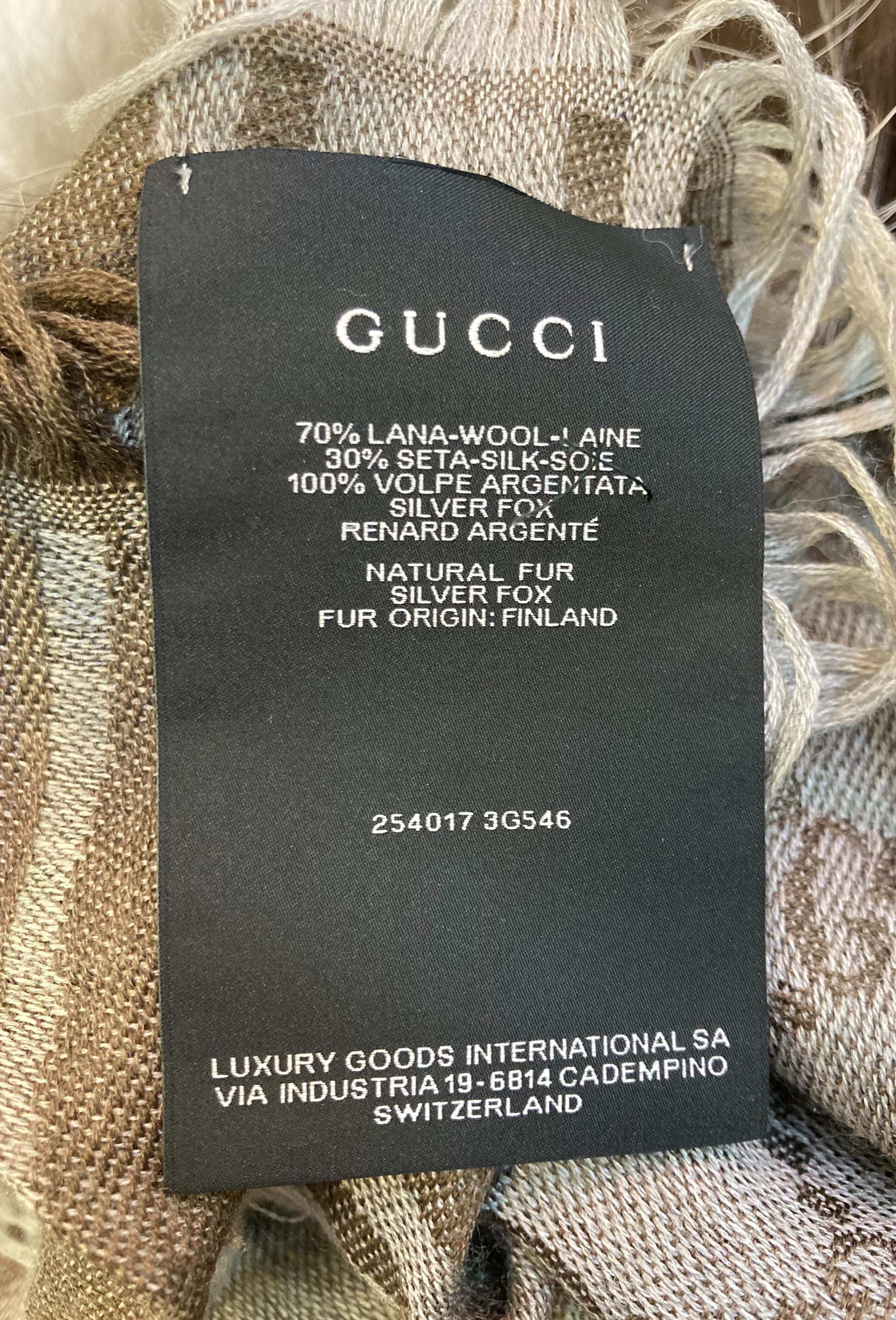 Lenço Gucci GG Logo Scarf Marrom Original – Gringa