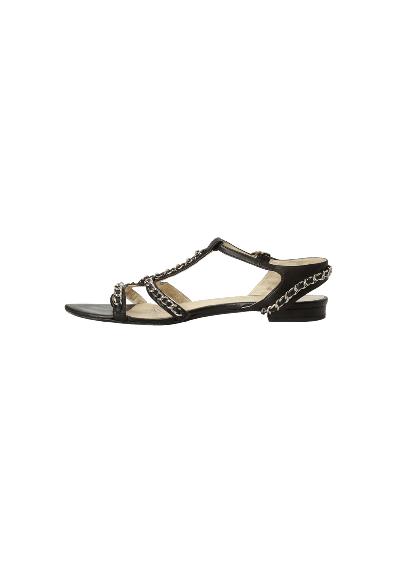 INTERLOCKING CC LOGO SANDALS 39