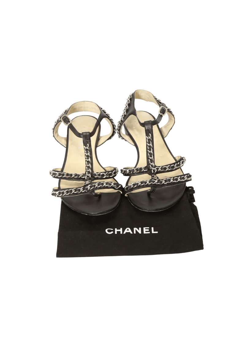 INTERLOCKING CC LOGO SANDALS 39