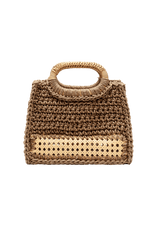 BOLSA TOTE EM CROCHÊ DE SISAL E ALÇA DE RATTAN