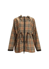 LOGO TAPE CHECK HOODED JACKET 36