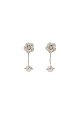 FLOWER PEARL PENDANT 18K EARRINGS