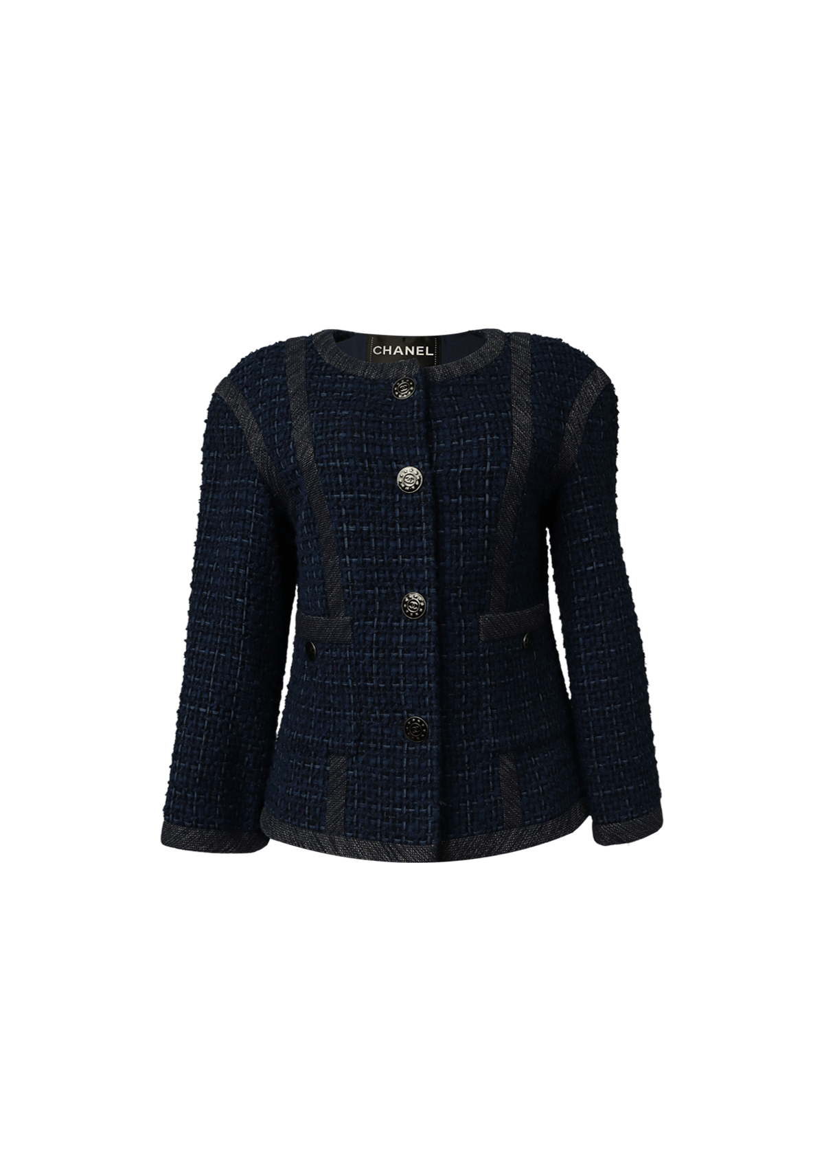 Jaqueta Chanel Tweed Jacket 38 Azul Original – Gringa