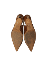 LEATHER SLINGBACK PUMPS 36