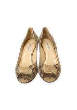 SNAKESKIN PEEP TOE 38