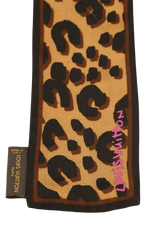 LEOPARD GRAFFITI SILK SCARF