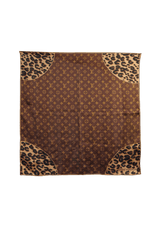 MONOGRAM LEOPARD SILK SCARF