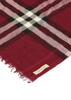LIGHTWEIGHT CHECK WOOL SILK SCARF