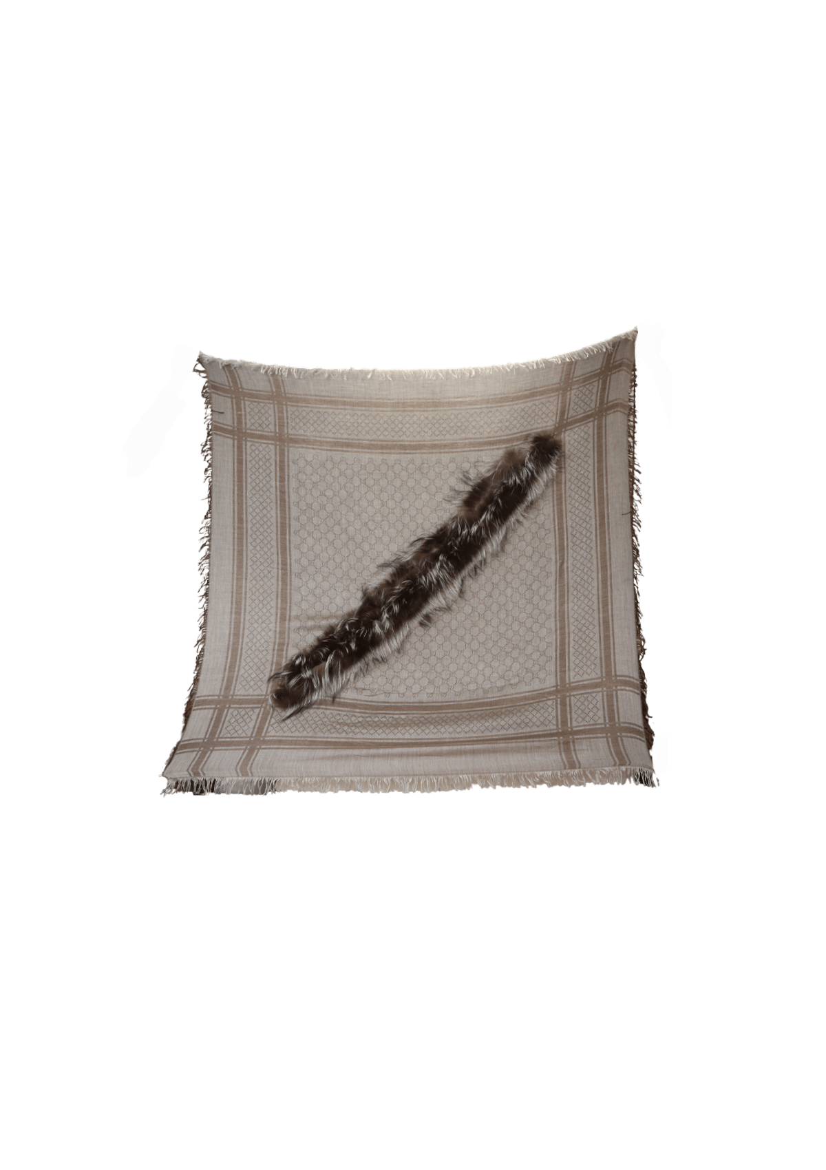 Lenço Gucci GG Logo Scarf Marrom Original – Gringa