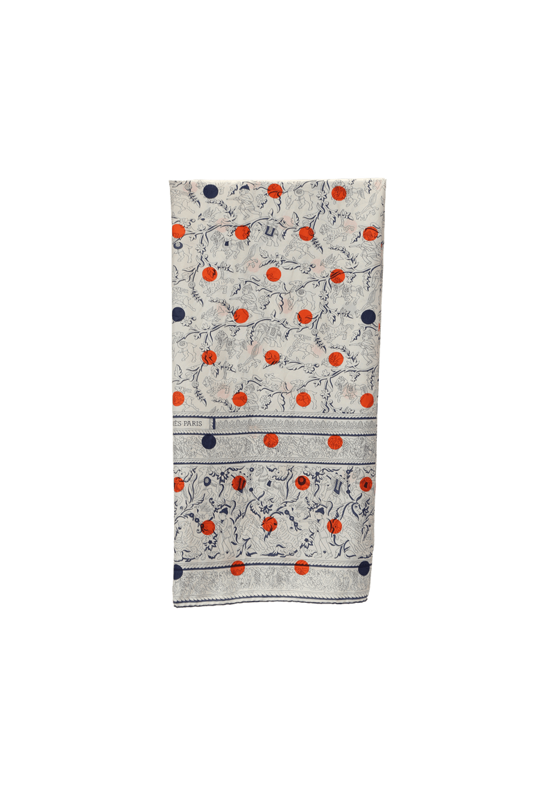 CHASSE AUX POIS 140 TWILL SILK SCARF