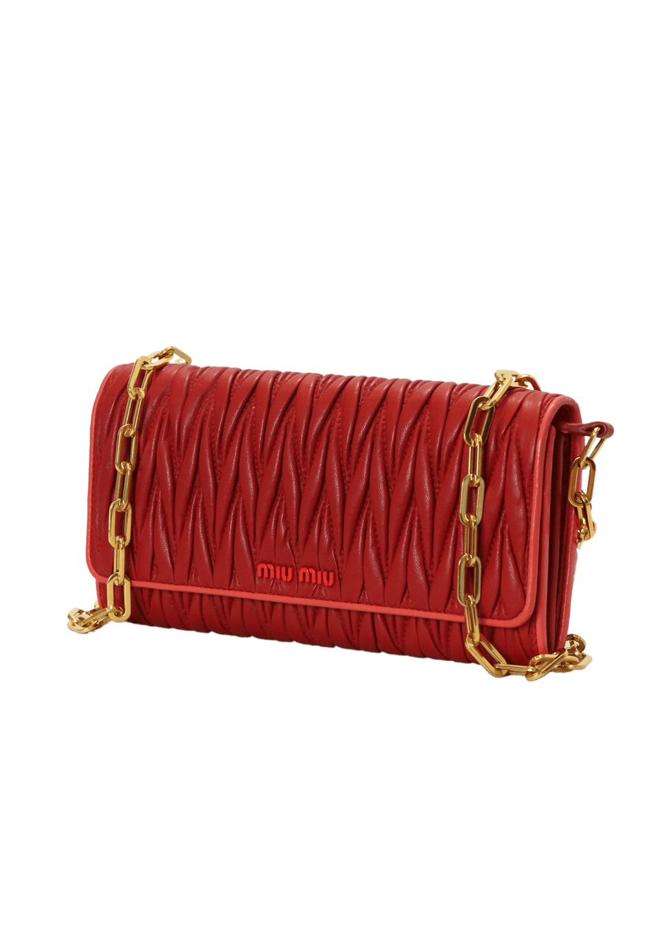 バッグ 1998 MIU MIU WEST WALLET Bolsa Miu Miu Matelassé Wallet On Chain Vermelho Original – Gringa