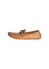 LEATHER WEB LOAFERS 36