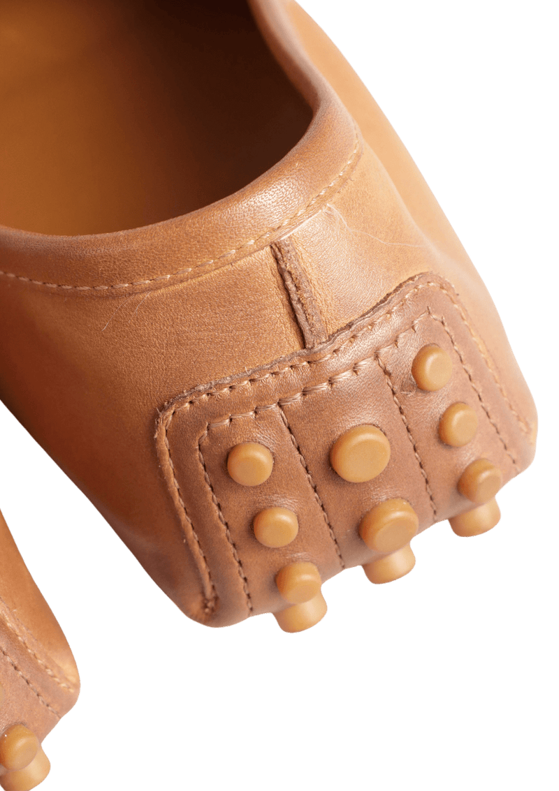 LEATHER WEB LOAFERS 36