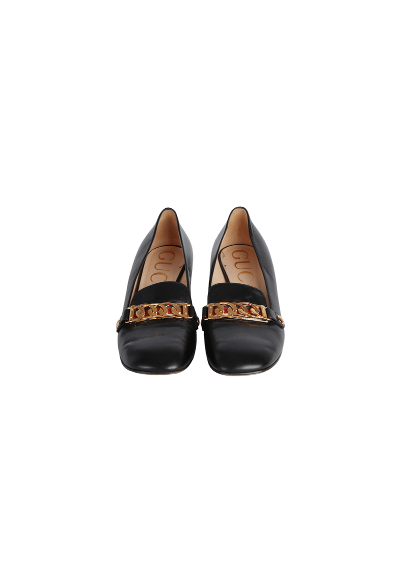 SYLVIE WEB CHAIN-LINK LOAFERS 38.5