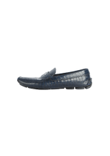 CROCODILLE EMBOSSED LOAFERS 40.5