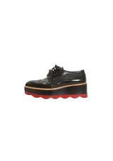 PLATFORM BROGUE LEATHER OXFORDS 36