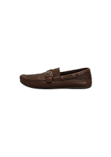 LEATHER DRIVERS LOAFERS 43.5