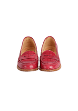 EMBOSSED LEATHER LOAFERS 34.5