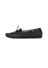 LEATHER GOMMINO BOW LOAFERS 36