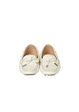 LEATHER GOMMINO BOW LOAFERS 37