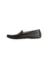 LEATHER STUDDED LOAFERS 35