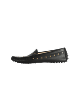 LEATHER STUDDED LOAFERS 35