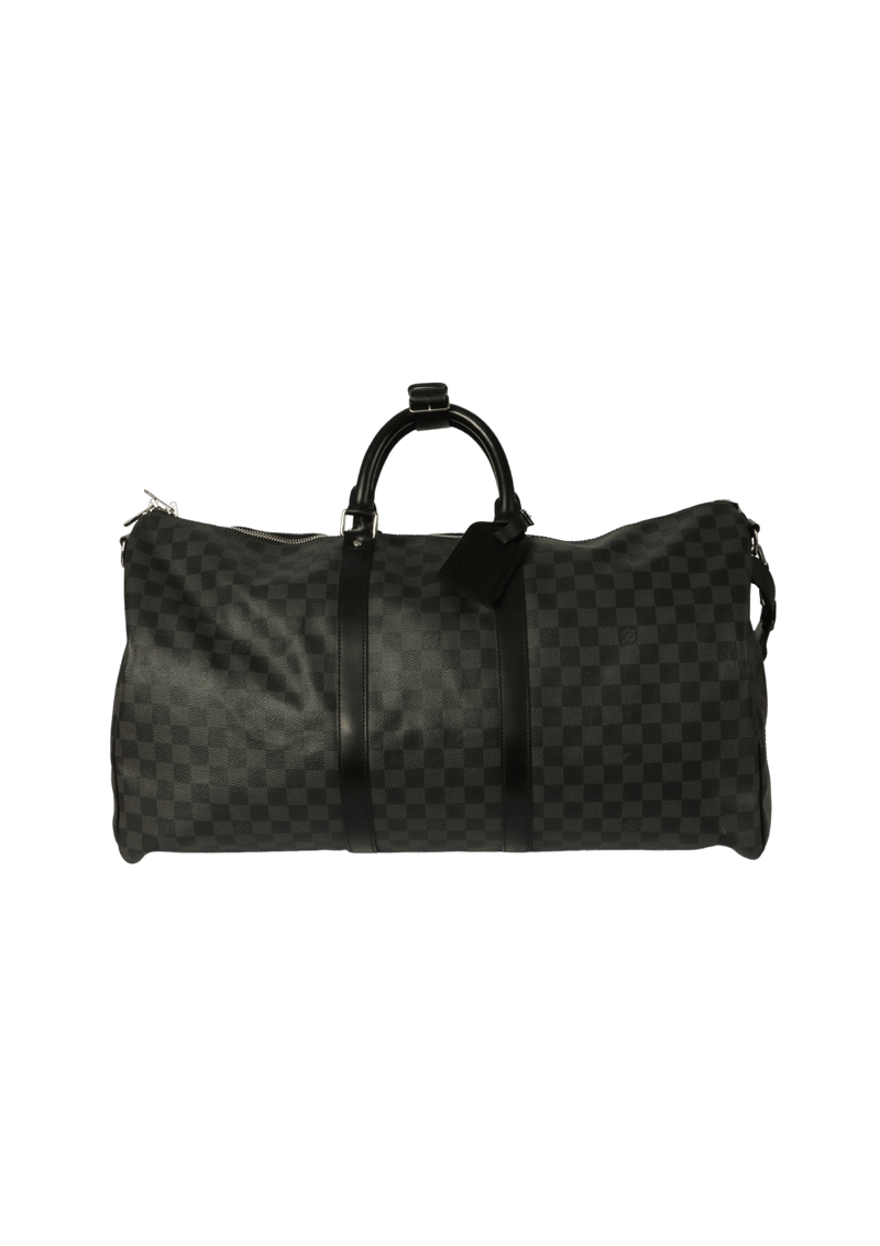 DAMIER GRAPHITE KEEPALL BANDOULIÈRE 55