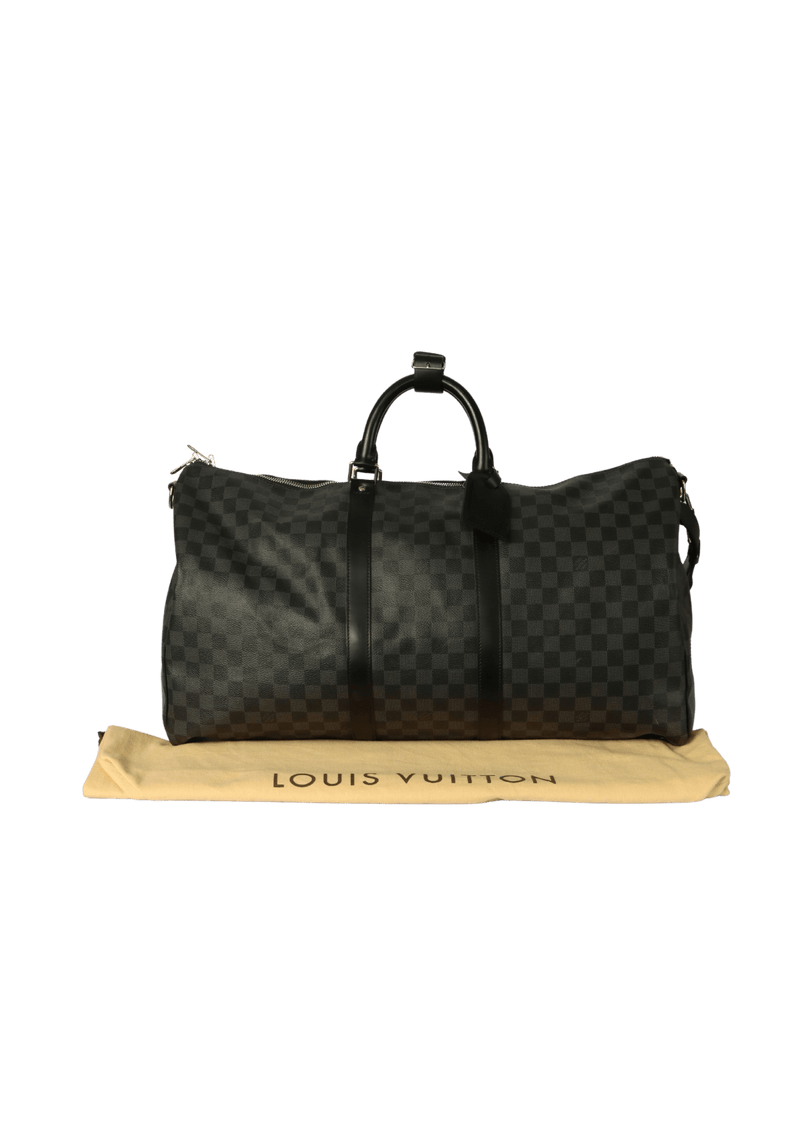 DAMIER GRAPHITE KEEPALL BANDOULIÈRE 55