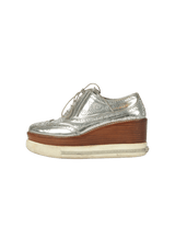 LEATHER FLATFORM OXFORDS 34