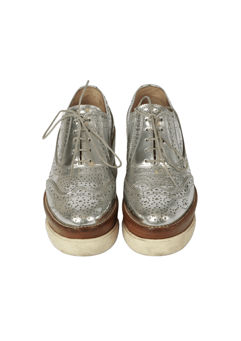 LEATHER FLATFORM OXFORDS 34