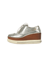 LEATHER FLATFORM OXFORDS 34