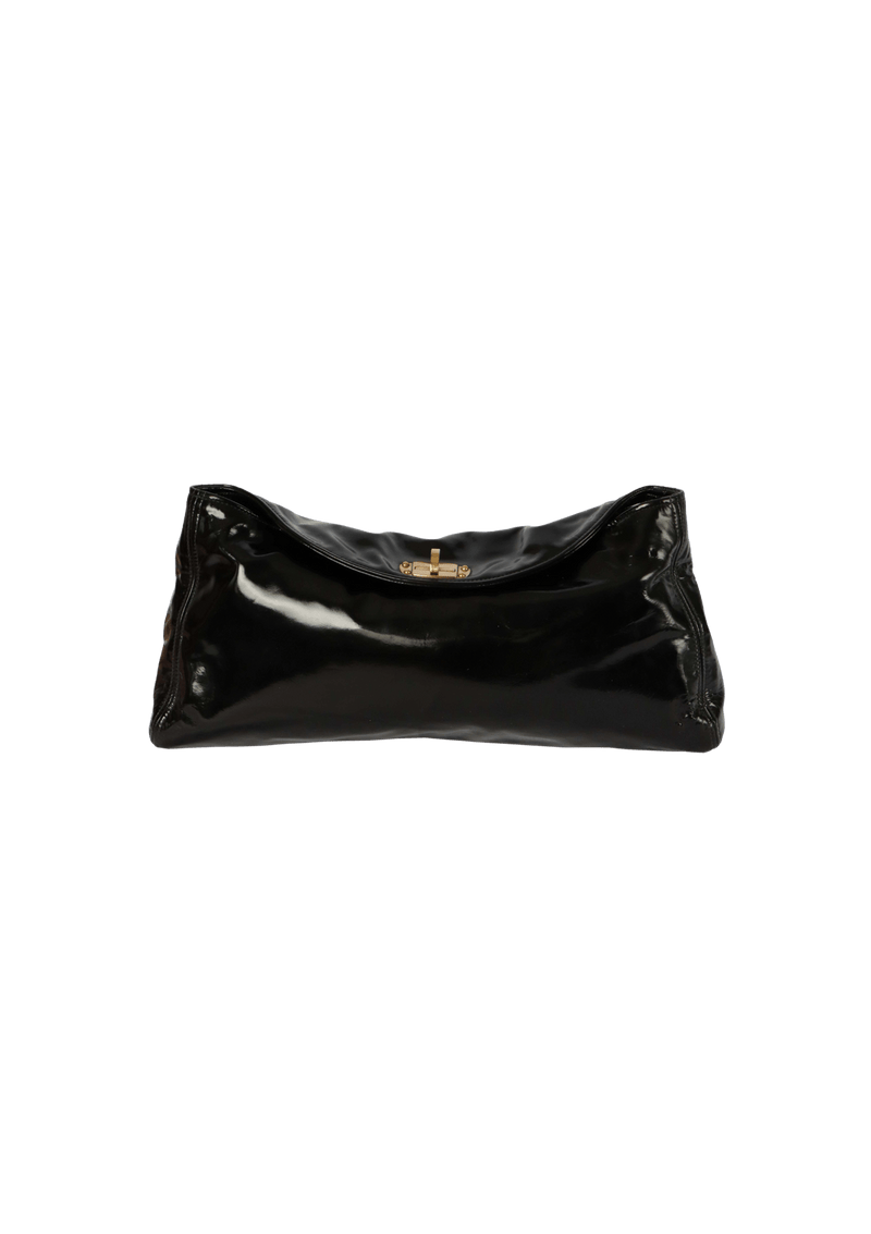 PATENT LEATHER CLUTCH