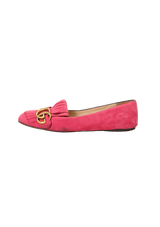 INTERLOCKING G LOGO SUEDE LOAFERS 36