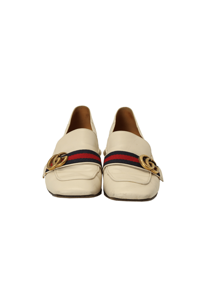 PEARL ACCENTS LEATHER LOAFERS 38
