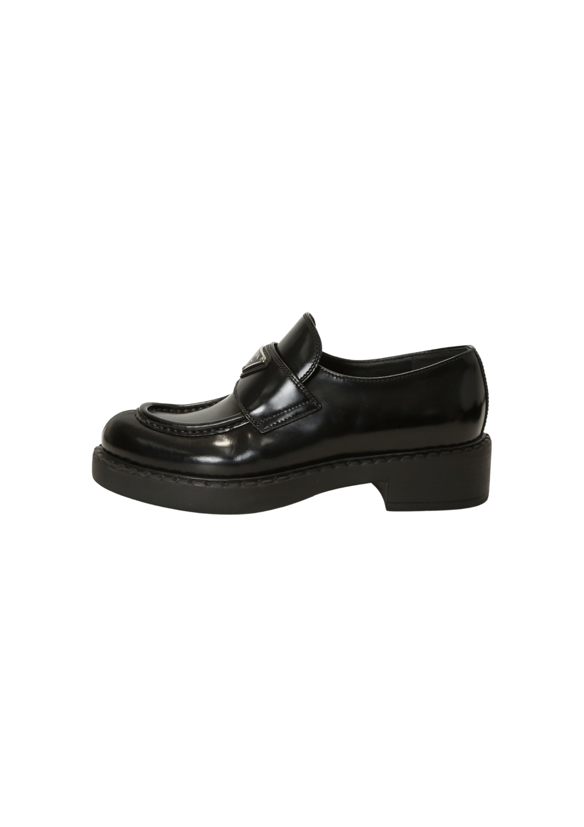 Mocassim Prada Chocolate Leather Loafer Preto Original – Gringa