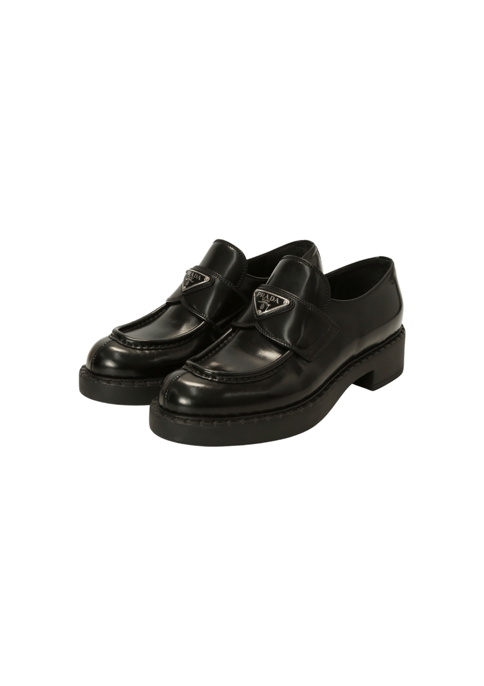 Mocassim Prada Chocolate Leather Loafer Preto Original – Gringa