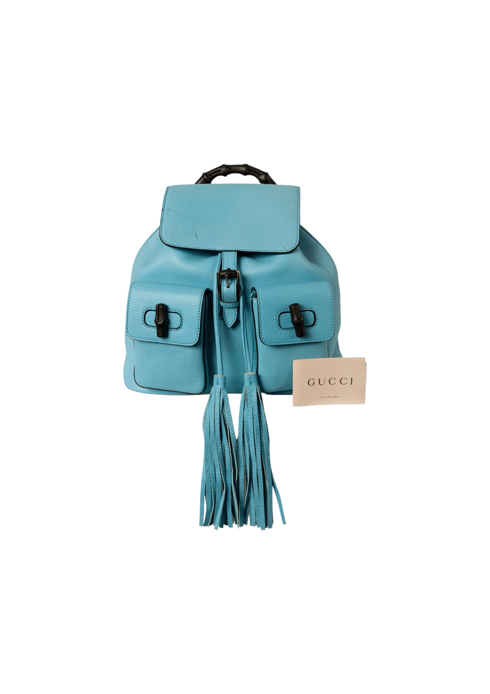 Mochila Gucci Bamboo Daily Backpack Azul Original – Gringa