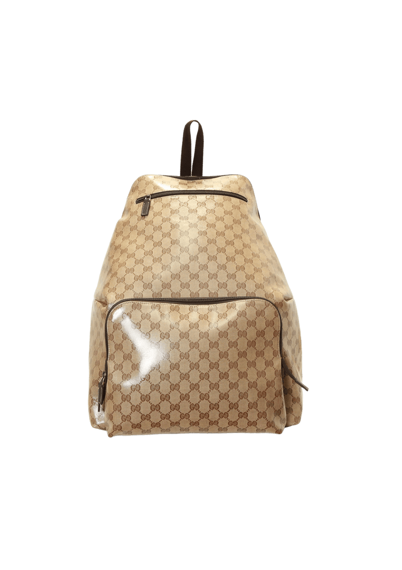 Mochila Gucci GG Crystal Backpack Bege Original Gringa