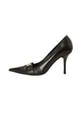 LEATHER LOGO PUMPS 37.5