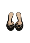 SUEDE HORSEBIT OPEN TOE MULES 39