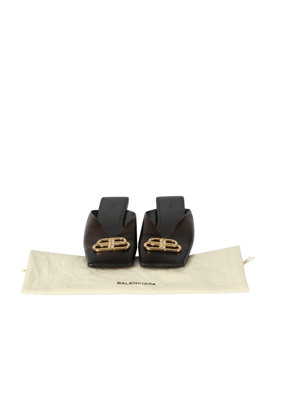 Mule Balenciaga BB Flats 38 Preto Original – Gringa